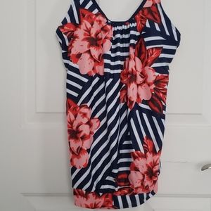 NEVER WORN navy and pink tankini swimsuit set